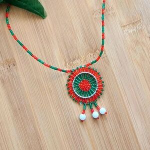 1PC Beautiful Kenyan Beaded Sunset Necklace